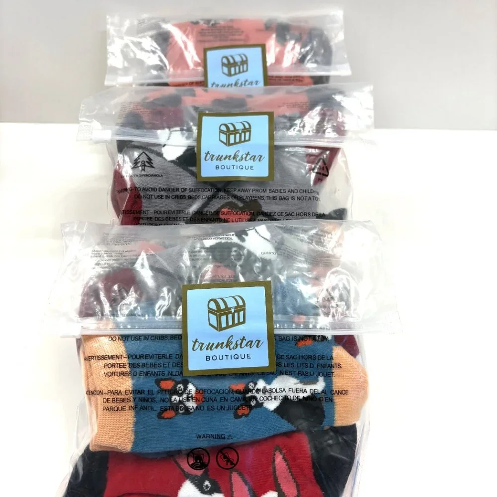 French Bulldog - Colorful -Women's 5 Pack -Crew Socks - OS - NWT